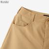 ZANZEA Women Casual Solid Color Loose Summer Short Pants