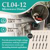 10 Pcs CL04-12 Microwave Diodes 0.5A 12KV Compatible with GE WB27X10597 Whirlpool W10492276 - Replaceable Parts 4512,T4512, CL4512 High Voltage Diode