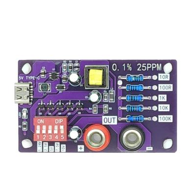 Voltage Resistance Reference Module 1.24V/2.5V/7.5V/5V/10V 5 Speed 10R/100R/1K/10K/100K Reference Multimeter Calibration