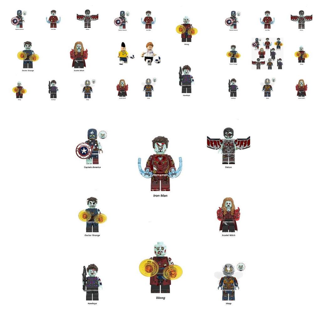 X0325 Superhelden-Serie Bausteinspielzeug für Kinder ABS-Material Visuelle und intellektuelle Entwicklung Praktische Koordination Interaktives Spiel