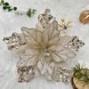 Pailletten Simulation Weihnachtsblume DIY Basteln Glitzer Simulation Blume Flanell 26cm Weihnachten Blumenköpfe Weihnachten