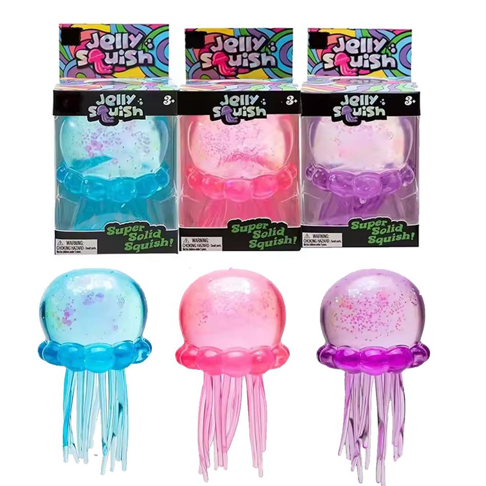 New Trending Nee Doh Jellyfish Squish Toy, Soft Jelly Squeeze Stress Relief Fidget Toy, Sensory Needoh For Kids & Adults