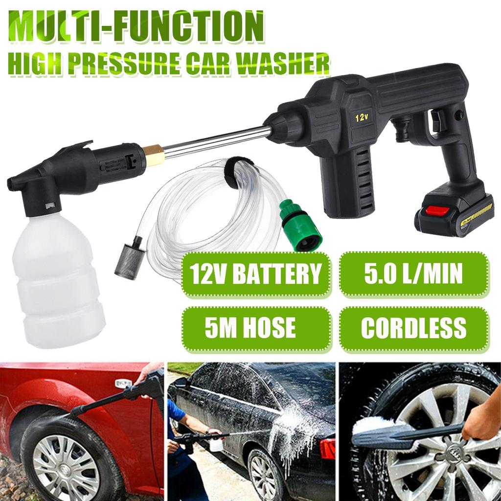 Handheld High Pressure Cordless Car Washer 160W 12V Spray Washer Powerful Water Cleaner Garden Water Jet With 1/2PC Battery