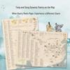 High-Definition Waterproof China World History & River Map Wall Chart