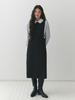 Ganiesong Ribbon Vest H-Line Dress_Black