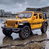 1:22 Jeep Wrangler Unlimited Rubicon Off Road SUV Legierung Metall Druckguss Modellauto Sound und Licht Rückzieher Kinderspielzeug Sammlerstück