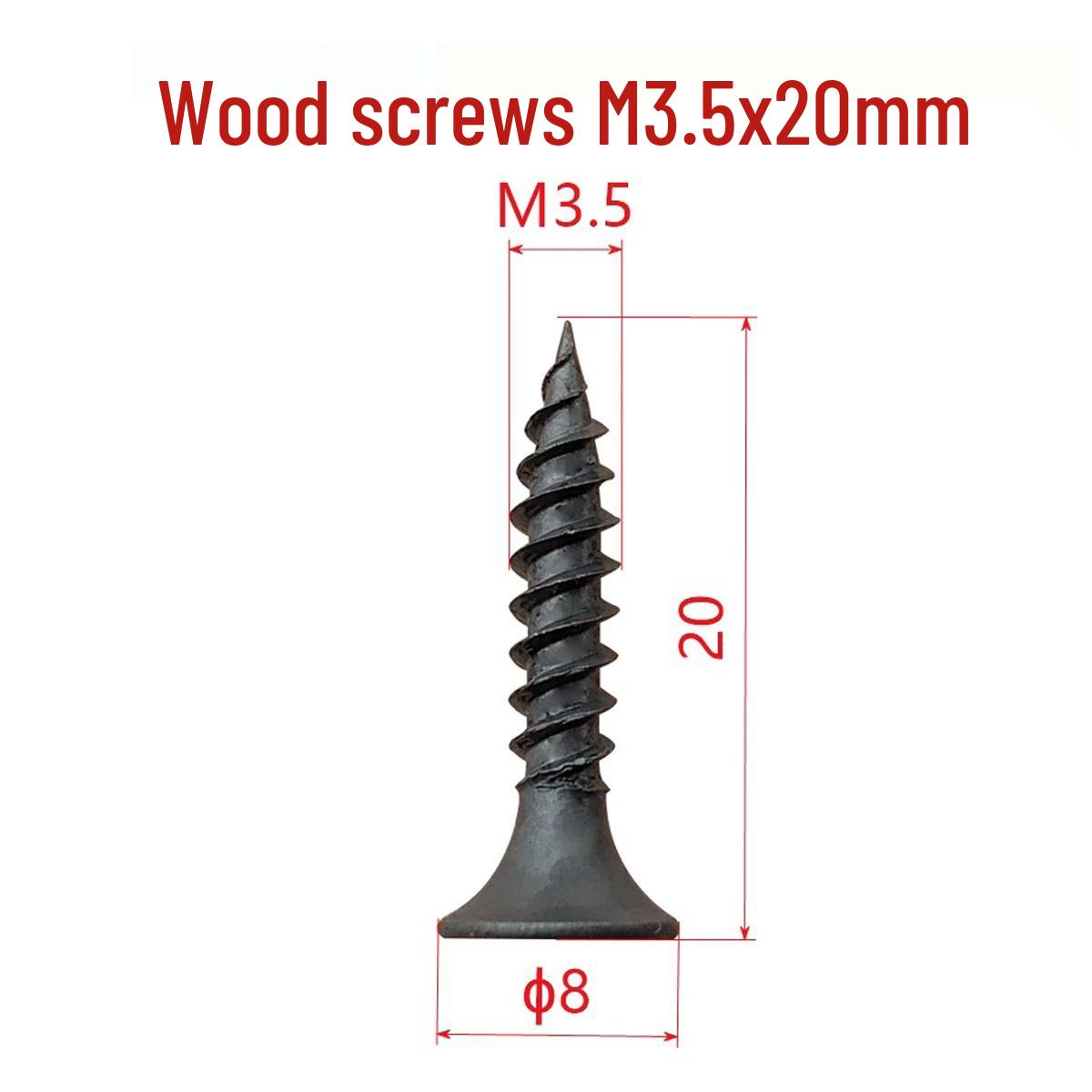 

Сірі фосфатовані саморізи M3.5 з потайною головкою для гіпсокартону та дерева