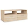 VidaXL Meuble TV 2 pcs Aggloméré 95 x 35 x 36 cm Chêne
