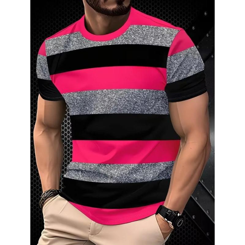Summer Classic Men's T-shirt Outdoor Round Neck Short Sleeve