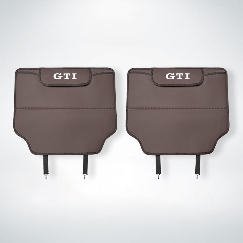 Leather Car Seat Protector Kids Anti-kick Pad Storage Bag For VW GTI Polo Golf MK6 Passat B6 Tiguan Arteon T-ROC Jetta ID.3 CC Ze6