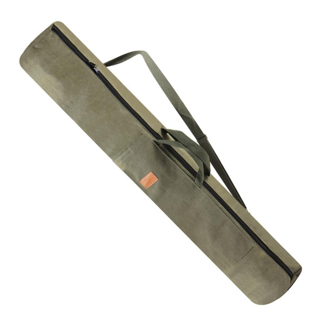 Portable Outdoor Fishing Rod Organizers Bag Canvas Fishing Poles Carry Organizers Folding Fishing Tackle Storage Bag