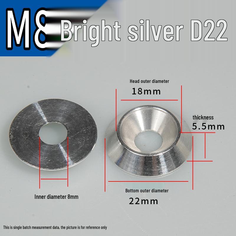Eloxierte Aluminiumlegierung Senk-Präge-Flachscheibe