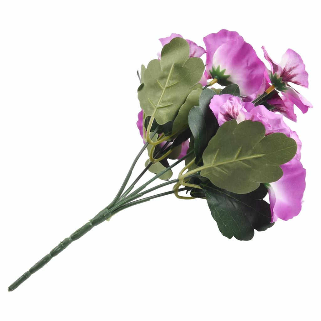 10 Heads Artificial Pansy Fake Flower 26cm Bouquet Simulation Plant For Home Party Wedding Party Background Office Decor