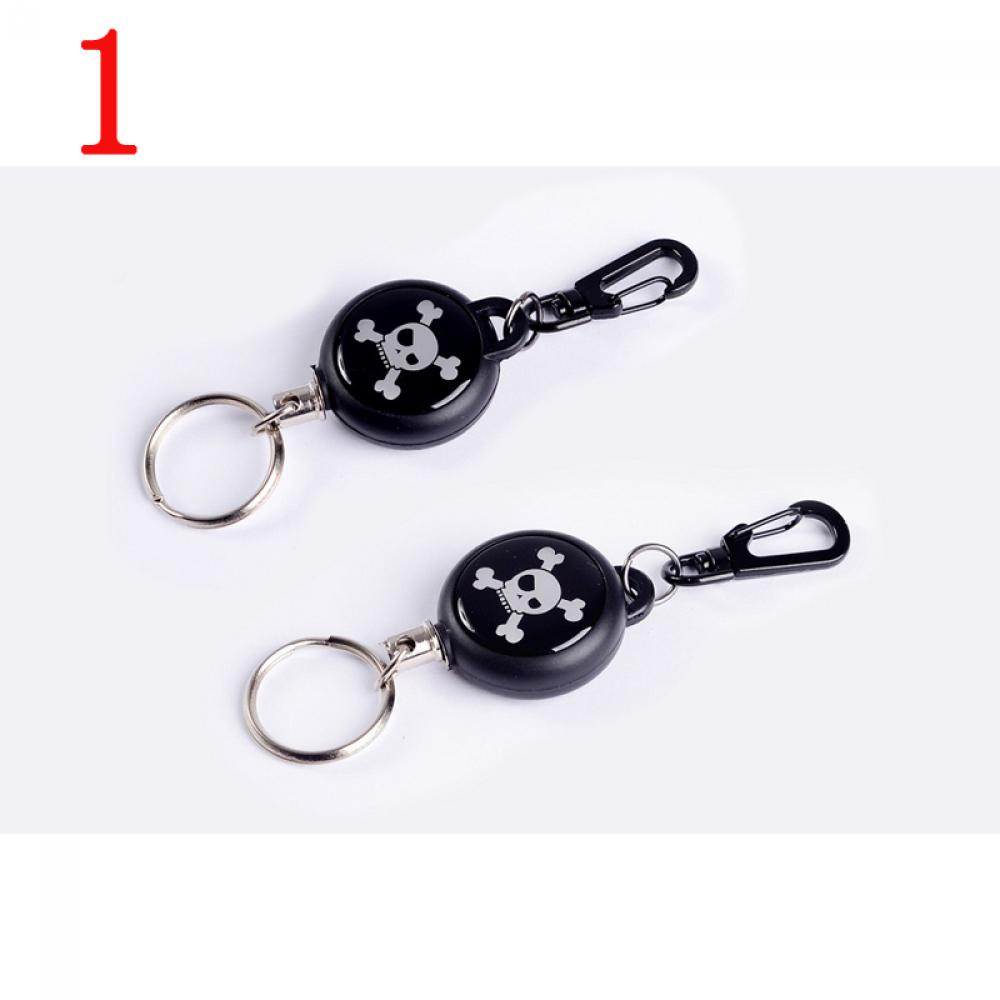 Fashion Metal Card Badge Retractable Keychain Key Holder Pull Chain Reel Recoil Belt