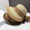 Foldable Straw Weaving Beach Hat Hollow Out Bucket Hat Big Brimmed Woven Cap  Travel
