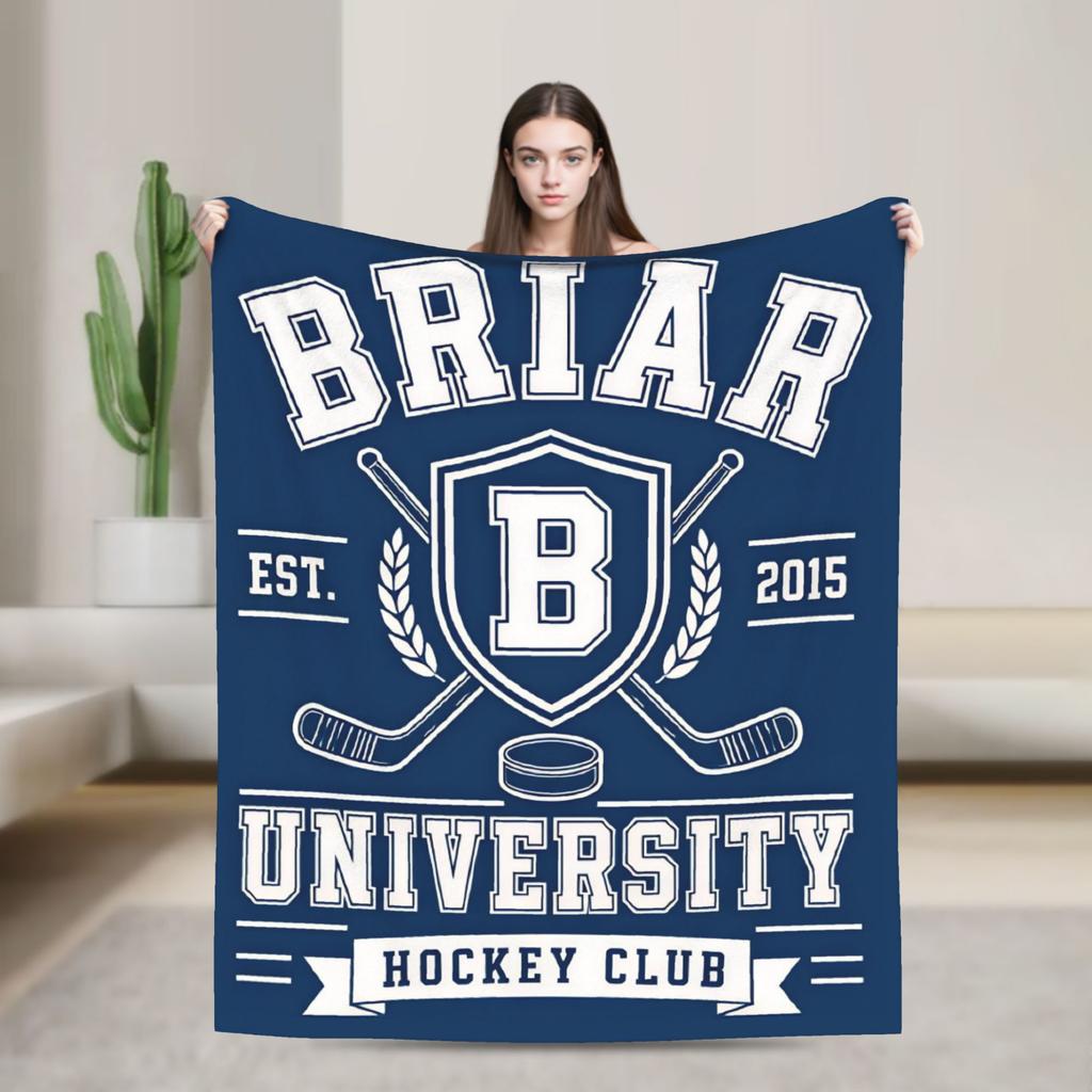 Off Campus Briar U Hockey Romance Blanket Warm Soft Street Trend Plush Throw Blanket For Kids Adult Living Room Bed Cover