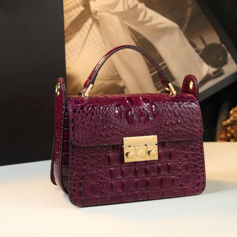 

Women s Standard Crocodile Leather Bag Leather Bag Shoulder Bag Crossbody Bag High Quality Luxurious Fashion New