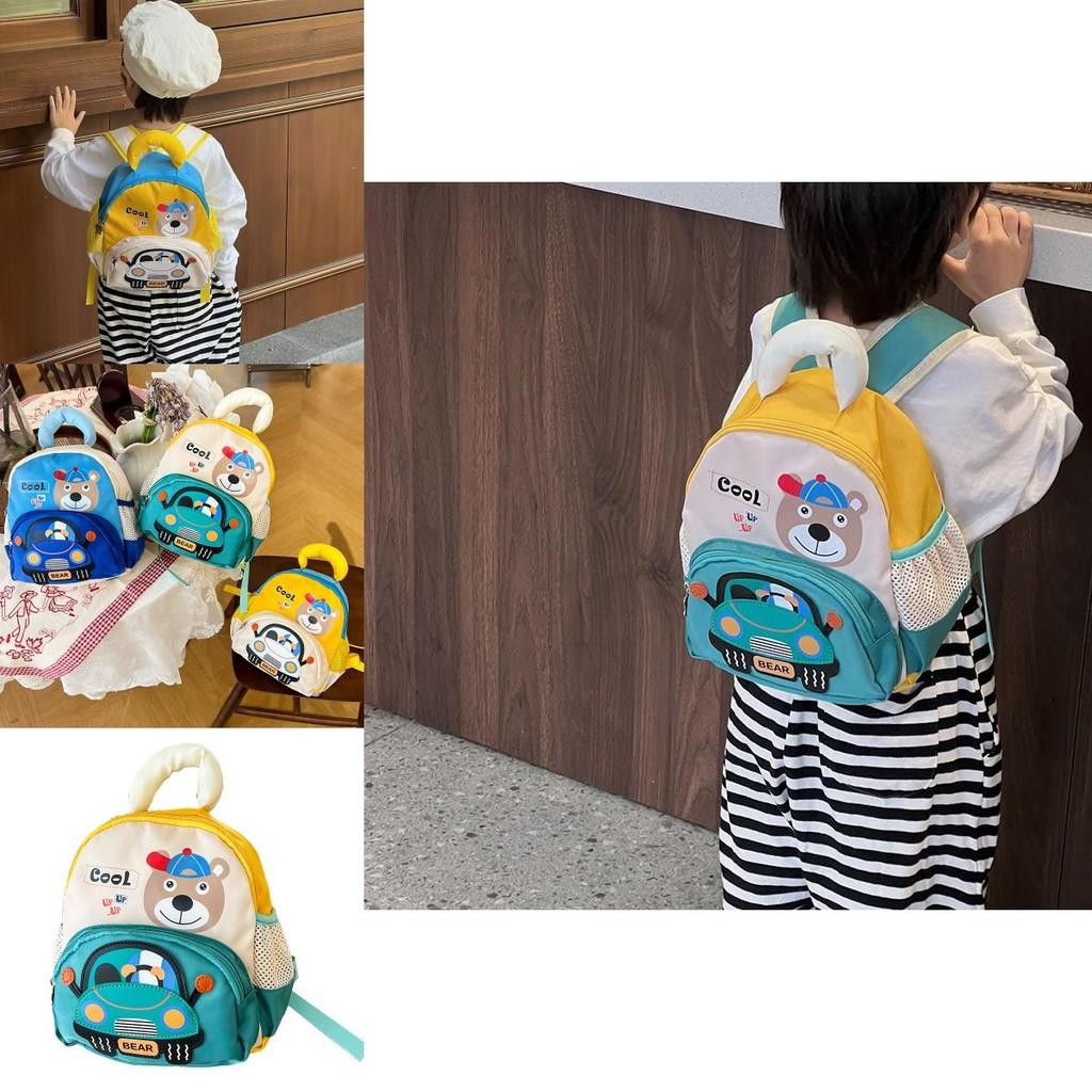 Eyecatching Bear Cartoon Backpack For Kids Made From Breathable Durable Nylon