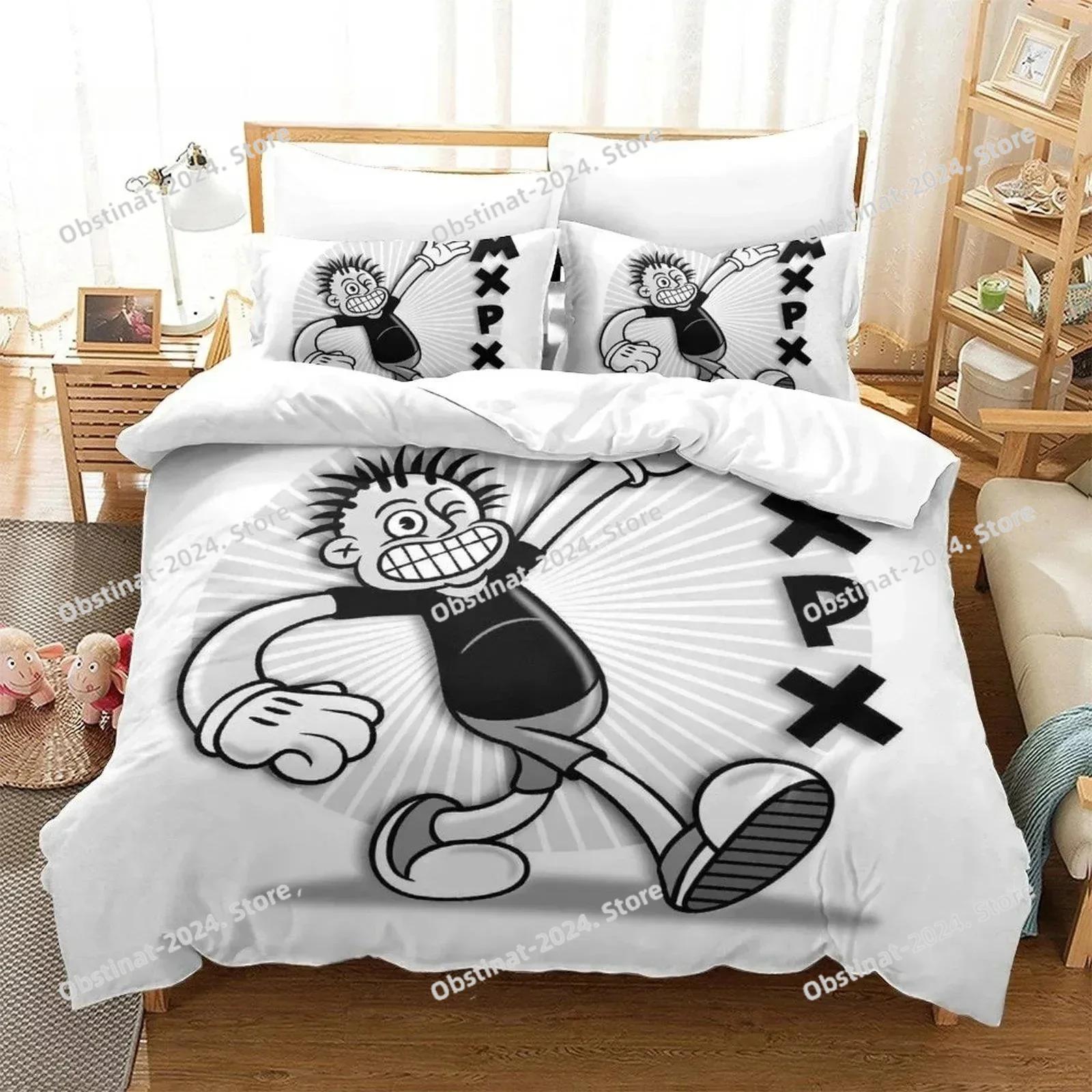 

3D Rock music Mxpx Beding Set Single Twin Printed Bed Linen Set With Pilowcase Soft Duvet Cover Soft Single Double Quen Super King-Sized Dimensionsd 135*200cm Eu-Single