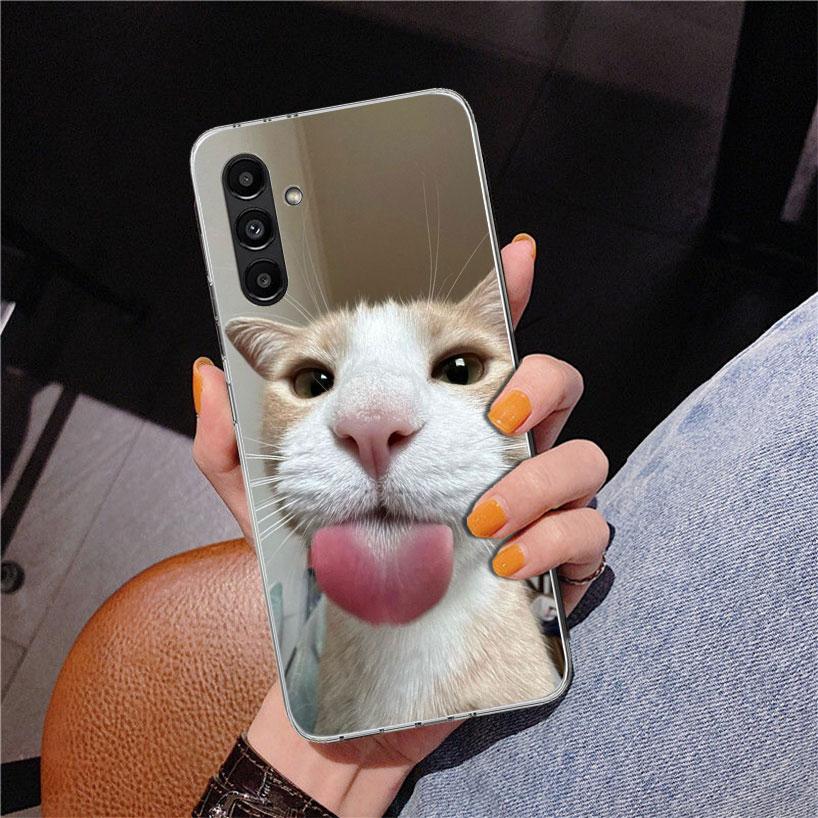 Pet Cat Funny Memes Phone Case For Samsung Galaxy A17 A16 A15 A14 A13 A57 A56 A55 A54 A53 A37 A36 A35 A34 A33 A26 A25 A24 A23 Ga