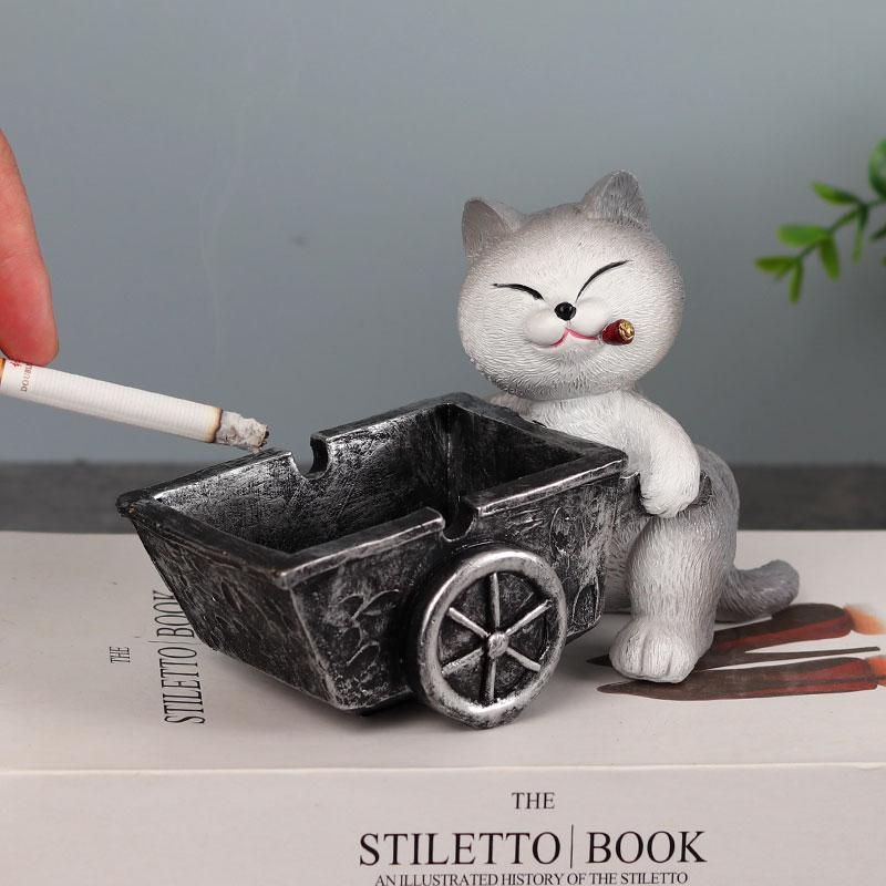 Creative Puppy Cat Dog Ashtray, Anti Fly Ash Ashtray, Home Living Room Office Funny Ashtray, Birthday Gift for Boyfriend