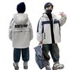Jungen 2025 Winter Fleecegefütterte Baumwolljacke - Verdickter Parka für mittlere und große Kinder, trendige Workwear-Jacke
