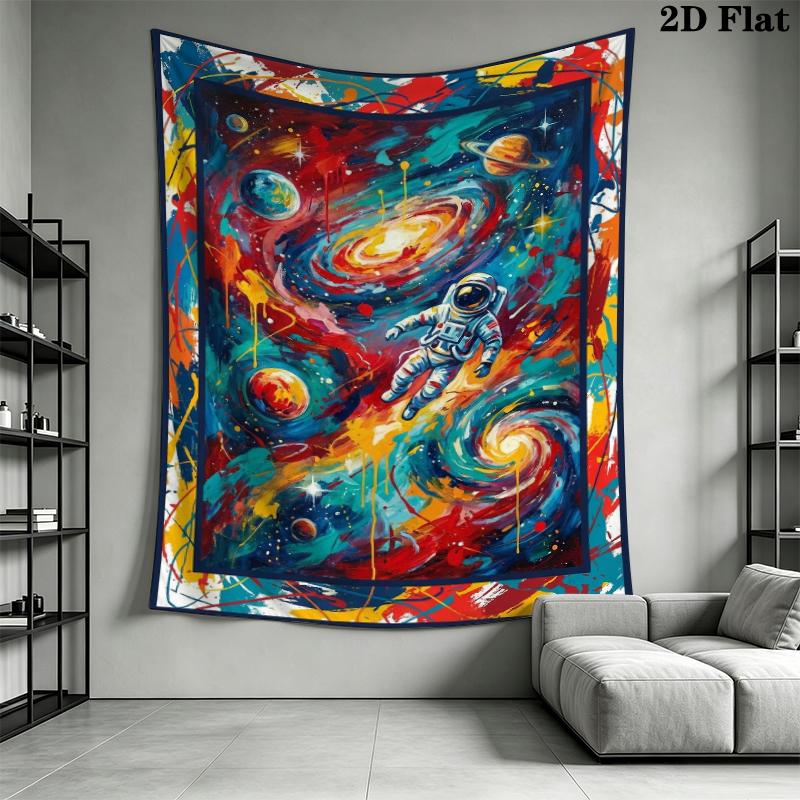 Space Wall Tapestry Aesthetic Wall Hanging Printed Fabric Blanket Decorative Tapestries for Bedroom Living Room Home Decor