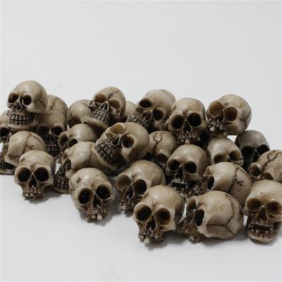 20Pcs Resin Skull Figures Collectable Halloween Small Skeleton Model Creative Festival Theme Landscape Garden Potted Plant Decor