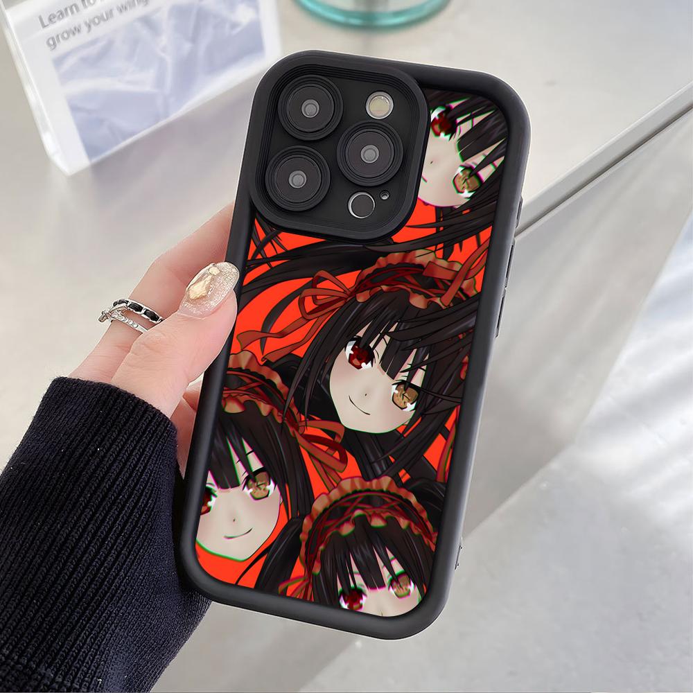 Date a Live Kurumi Tokisaki Thicken TPU Mobile Phone Case for iPhone 17 16 15 14 13 12 11 Air Pro Max Plus Colorful Cover