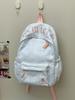 Schoolbag Japanese texture light blue letter embroidery casual backpack primary school students class holiday cram school lightweight small schoolbag