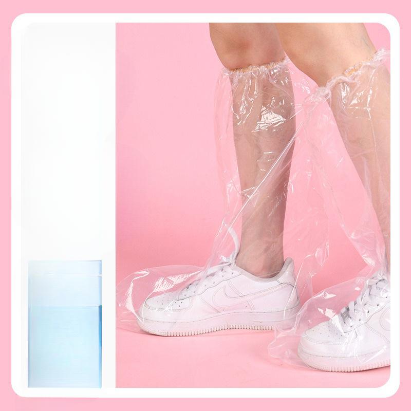 Disposable Rain Shoes Shoe Cover Waterproof and Non-slip Transparent Plastic Outdoor Thickened Wear-resistant Isolation Foot Cover Rain Proof