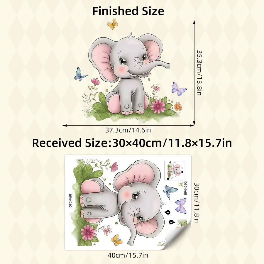 Cartoon Niedlicher Hase Blume Tier Wandaufkleber Abnehmbar für Schlafzimmer Wohnzimmer Kinderzimmer Hintergrund Dekoration Wandtattoos