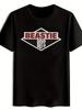 Vintage Rock Graphic Tee, Retro Beastie Inspired Black Polyester Unisex Unisex T-Shirt