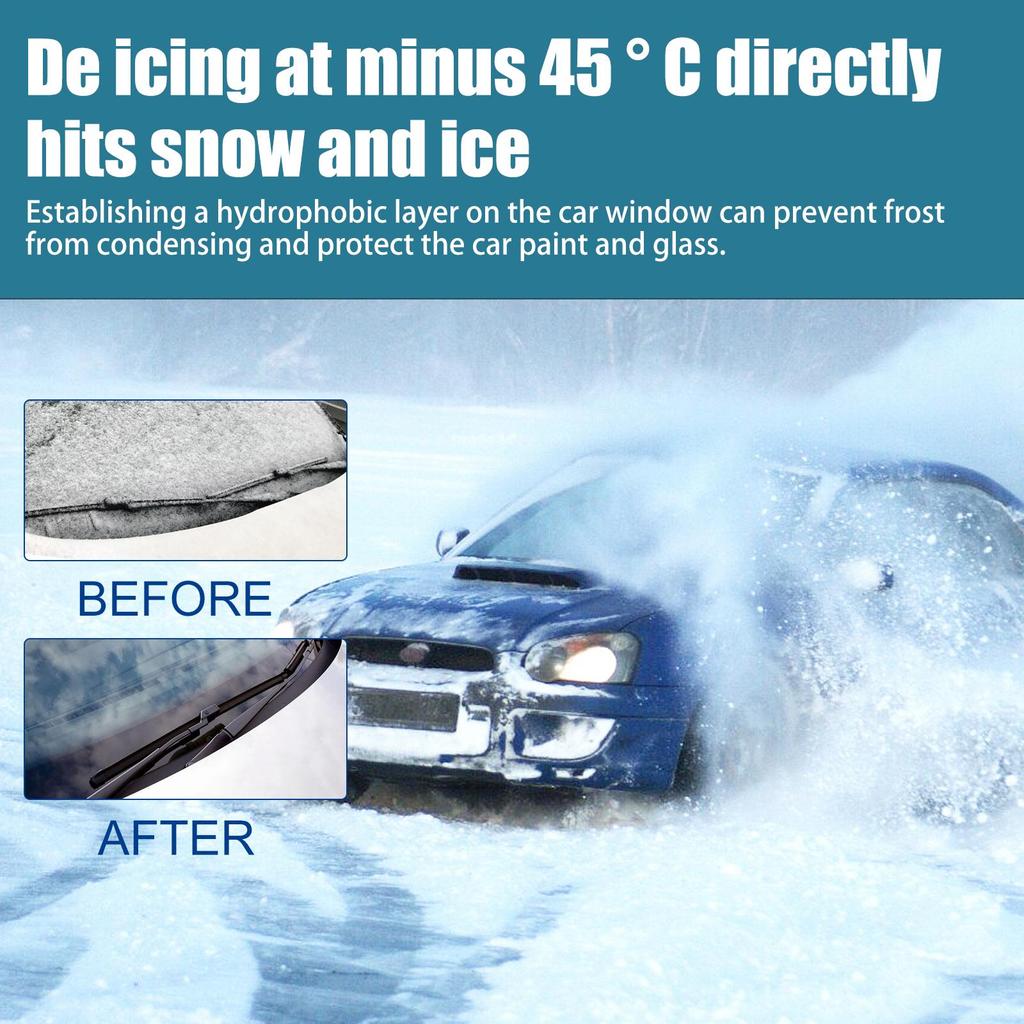 RAYHONG Enteiser Praktisches Anti-Frost- und Enteisungsspray für Autofenster, 60ml