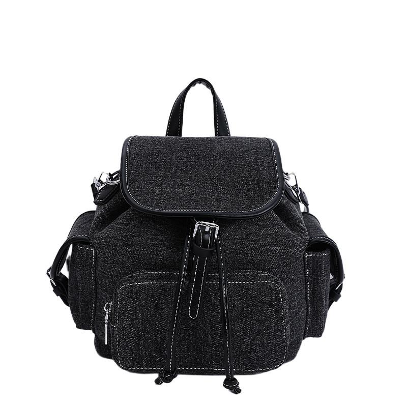 Denim With Backpack Fabric Lightweight Design For Casual Schoolbags Outings