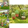 Delightful Mini Cactus Resin Ornament For Charming Fairy Garden Decor Craft