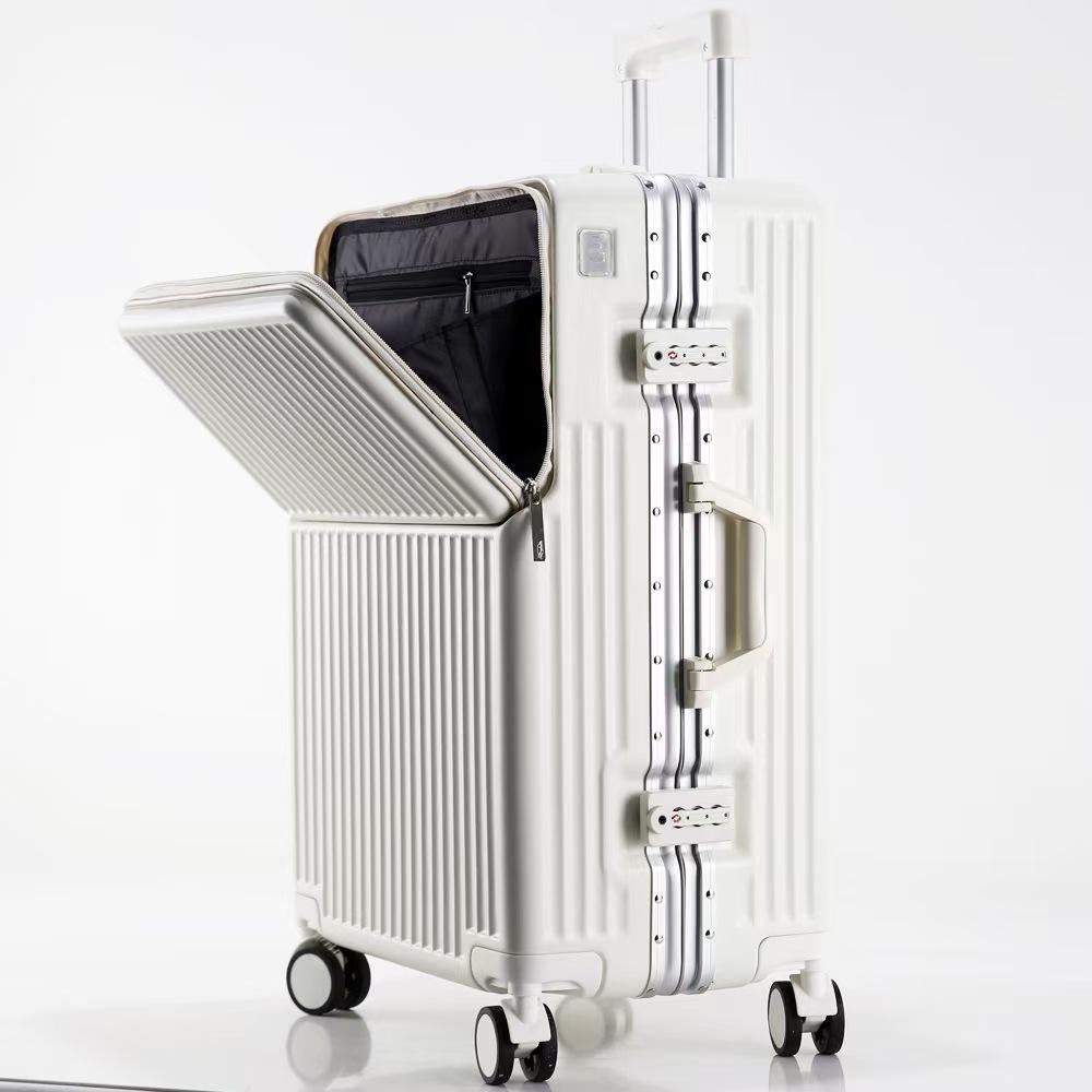 Aluminum Frame Carry-On Trolley with Spinner Wheels & Combination Lock