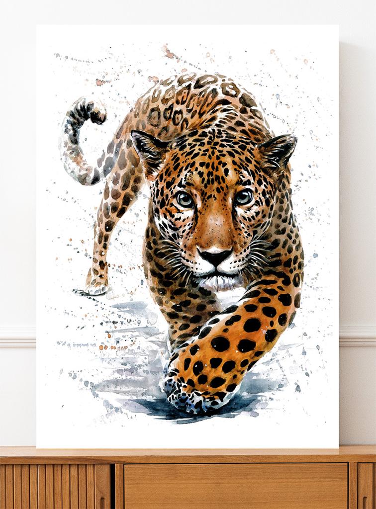 Poster Leopard Illustration Print Watercolor