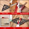 6-in-1 Carpenter Square 7 inch (1/8" Precision) Rafter Square Multi-Purpose Carpenter Tools:Square,Protractor, 1/16" Precision Steel Ruler,Marking