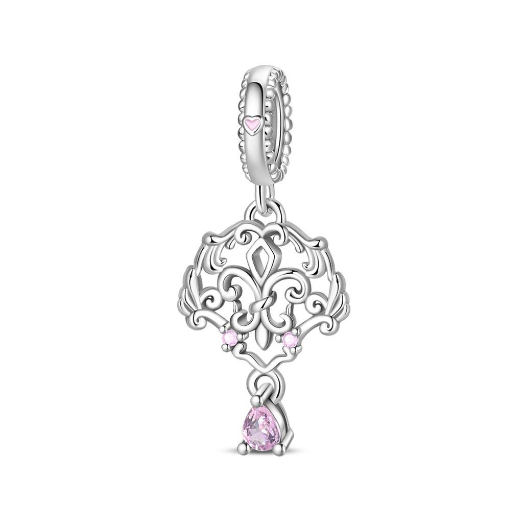 Design Baroque Vintage Bag Accessories Beaded Charms DIY Accessories Bracelets Copper Silver Plated Women