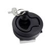 2" Flush Pull Slam Latch With Lock for RV Boat Marine Deck Hatch Door Plastic Black Universal