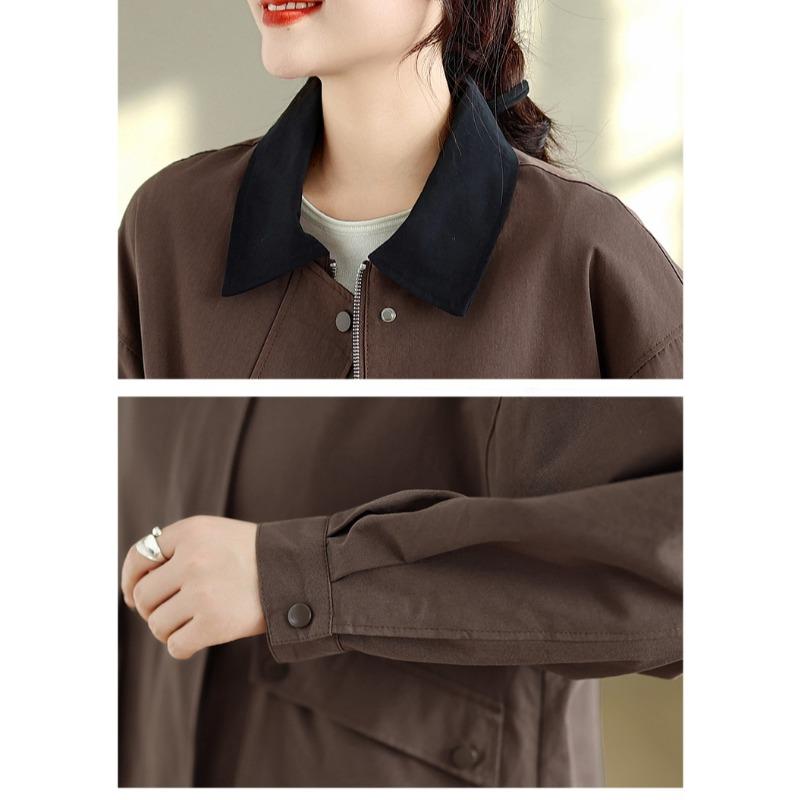 DIMANAF 2025 New Autumn Winter Women Coats Jackets Thick Cotton Loose Casual Lady Outerwear Vintage Plus Size