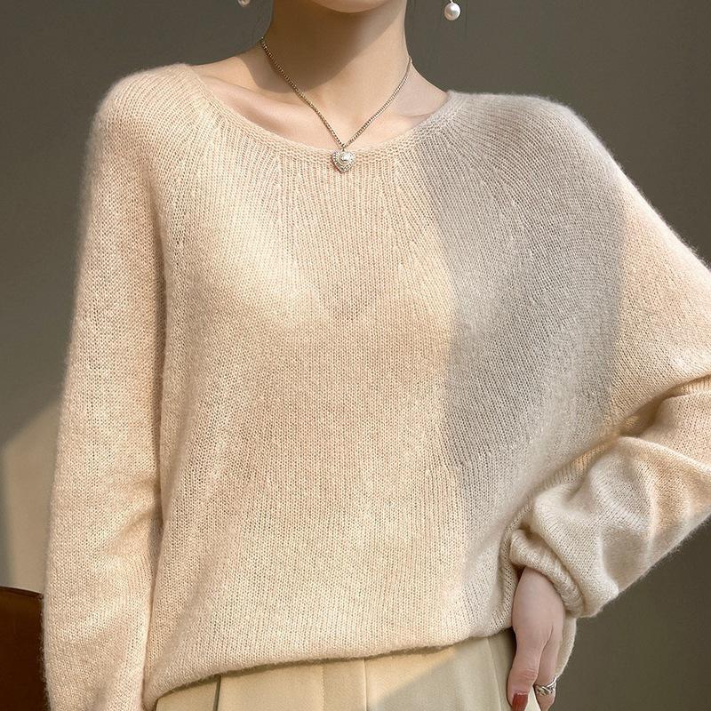 Women`s Mulberry Silk Cashmere Loose Knitwear