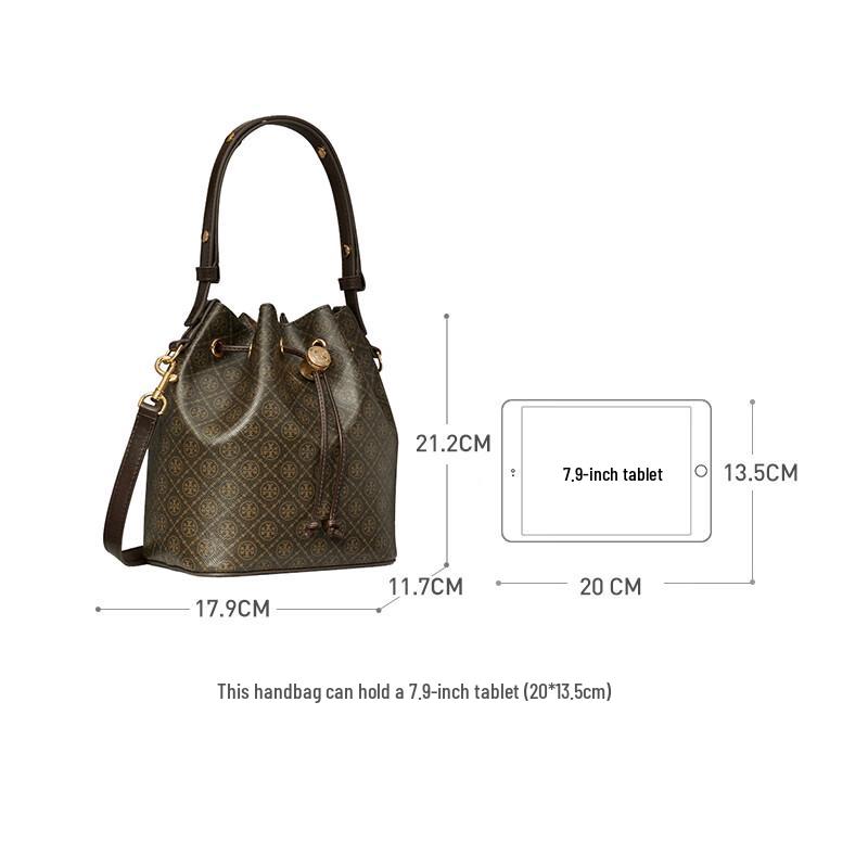 Tory Burch Leather Crossbody Bucket Bag