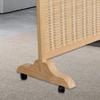 Wooden Frame Privacy Screen Holder with Detachable Wheels for Bedroom And Dressing Area
