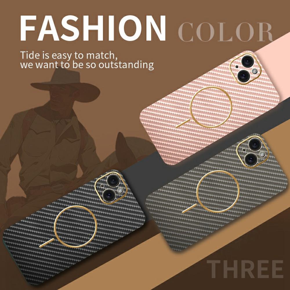 For iPhone 15 Plus Phone Case Carbon Fiber Textured Electroplated TPU Back Cover