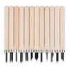 12Pcs Wood Carving Tool Set 55# Steel Sculpture Knife with Storage Box for Soft Materials