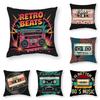 Vintage Cassette Music Tape Pillow Case 3D Print Polyester Fiber 40*40cm Home Sofa Throw Decoration Festival Gift