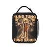Tung Tung Tung Sahur Insulated Lunch Bags High Capacity Italian Brainrot Meme Meal Container Cooler Bag Tote Lunch Box Work