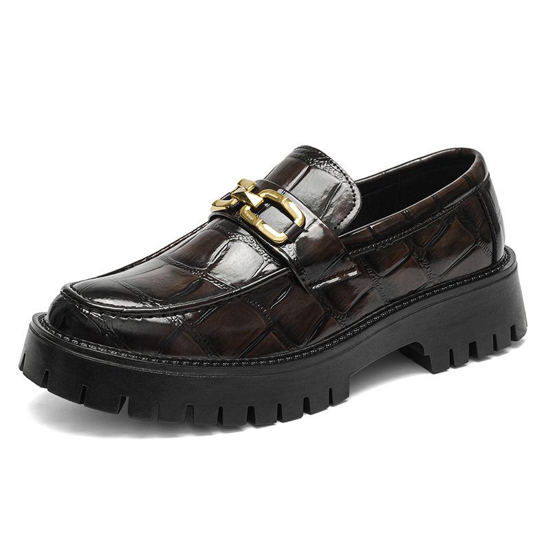 Leather Shoes Large Size British Style Business 22 New Platform Foot Cover